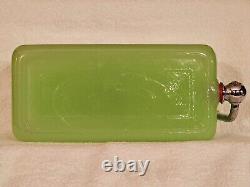 Distributeur d'eau en verre d'uranium de jade avec couvercle