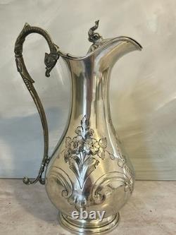 Ecuelle à vin/eau en argent antique plaqué gravé marquée 5 1844 HS Victorienne