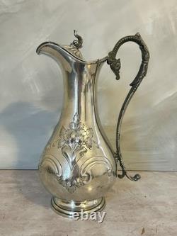 Ecuelle à vin/eau en argent antique plaqué gravé marquée 5 1844 HS Victorienne