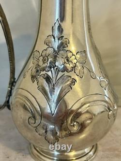 Ecuelle à vin/eau en argent antique plaqué gravé marquée 5 1844 HS Victorienne