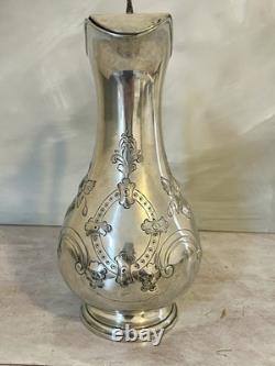 Ecuelle à vin/eau en argent antique plaqué gravé marquée 5 1844 HS Victorienne