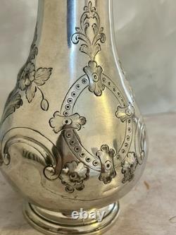 Ecuelle à vin/eau en argent antique plaqué gravé marquée 5 1844 HS Victorienne