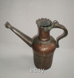 Ecuelle en cuivre et laiton antique, fait main, vers 1880