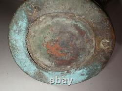 Ecuelle en cuivre et laiton antique, fait main, vers 1880