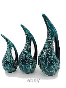 Ensemble De 3 Vase De Pitcher Décoratif Peint À La Main En Céramique Turque, Jug D'eau En Céramique