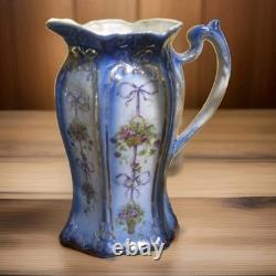 Ensemble de 3 jattes en porcelaine bleue et blanche avec accents dorés