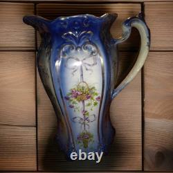 Ensemble de 3 jattes en porcelaine bleue et blanche avec accents dorés