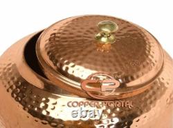 Ensemble de cadeaux de jarre/distributeur de pot d'eau en cuivre Matka/Vessel de qualité premium