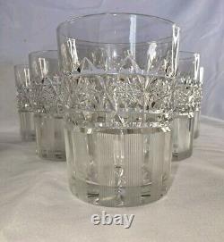 Ensemble de carafe verseuse chope rare de 6 verres en cristal américain signé Hawkes