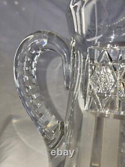 Ensemble de carafe verseuse chope rare de 6 verres en cristal américain signé Hawkes