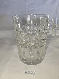 Ensemble de carafe verseuse chope rare de 6 verres en cristal américain signé Hawkes