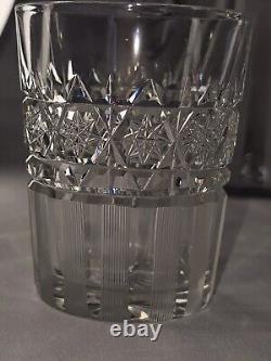 Ensemble de carafe verseuse chope rare de 6 verres en cristal américain signé Hawkes