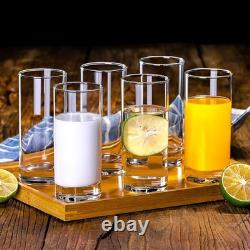 Ensemble de pichet en verre de 7 pièces avec 6 verres à eau, couvercle carafe pichet