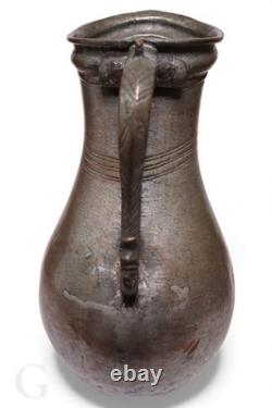 Ewer en cuivre gravé islamique ancien, pichet d'eau, 19e siècle, Afghanistan, 25H