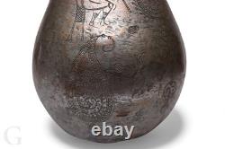 Ewer en cuivre gravé islamique ancien, pichet d'eau, 19e siècle, Afghanistan, 25H