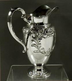 Fisher Sterling Water Pitcher C1940 Violet Pattern