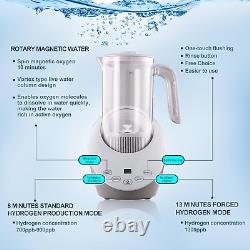 Générateur d'eau hydrogène 50 oz Carafe d'eau hydrogène avec technologie SPE/PEM, P