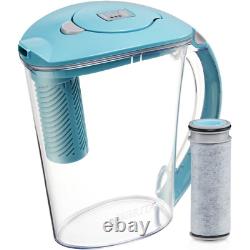 Grand Carafe Filtrante d'Eau pour Eau du Robinet et Eau Potable avec 1 Filtre à Débit, Durable