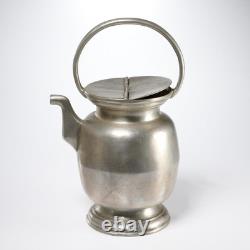 Grand pichet en étain antique, cruche, tankard, arrosoir 95 Peltro signé, lourd
