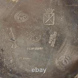 Grand pichet en étain antique, cruche, tankard, arrosoir 95 Peltro signé, lourd