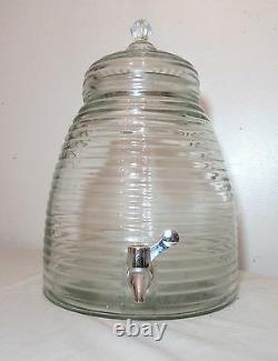 Grande Crue Vintage En Forme De Ruche En Forme D’eau De Verre Pichet Boire Bar Distributeur Jug