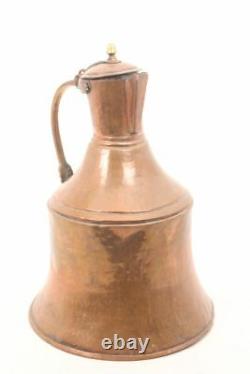 Große Antike Kupfer Kanne Wasserkrug Handgeschlagen Copper Can Water Jug Pitcher