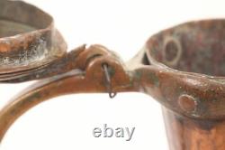 Große Antike Kupfer Kanne Wasserkrug Handgeschlagen Copper Can Water Jug Pitcher