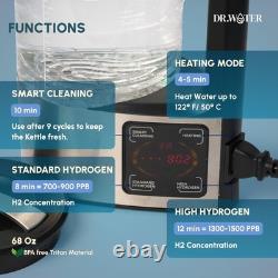 HydroPitcher 68 Oz Carafe d'Eau Hydrogène Sans BPA Eau Riche en Hydrogène Ge