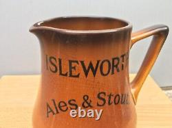 Ibl Whisky Isleworth Ales & Stout Water Pub Jug Hcw 1920-30s Très Rare