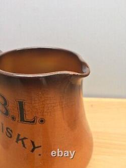 Ibl Whisky Isleworth Ales & Stout Water Pub Jug Hcw 1920-30s Très Rare