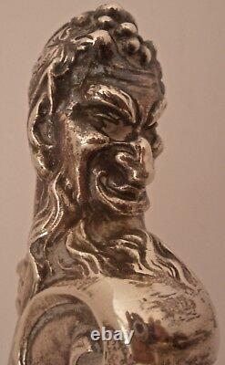Immense Art Nouveau Figural Sterling Main Chased Grapevine Pitcher Eau Shreve Sf