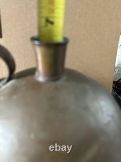 JUG À EAU OVALE EN CUIT ANTIQUE PRIMITIF EN CUIVRE 7 x 6