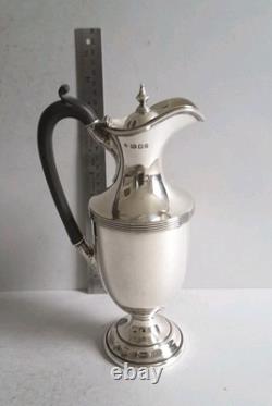 JUG EN ARGENT MASSIF ANTIQUE ÉLÉGANT POUR EAU / VIN. 540g. HT. 26,8cm. LONG. 1919