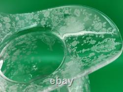 Jarre à eau Antique Cambridge en verre clair ? Rose Point Doulton Ball 9 Pitcher