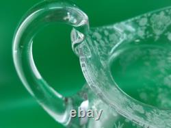 Jarre à eau Antique Cambridge en verre clair ? Rose Point Doulton Ball 9 Pitcher