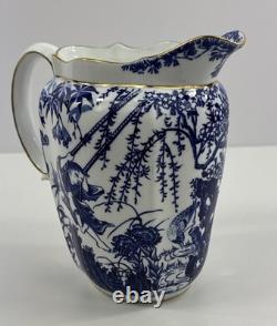 Jarre à eau Royal Crown Derby Blue Mikado avec timbre de date 1912, 5 3/4 pouces de hauteur