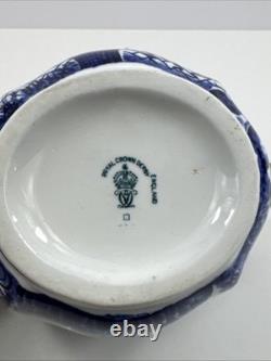 Jarre à eau Royal Crown Derby Blue Mikado avec timbre de date 1912, 5 3/4 pouces de hauteur