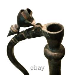 Jarre à eau antique persane du Moyen-Orient en cuivre étain JH11