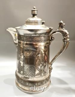 Jarre à eau en argent quadruple plaqué de Simpson Hall Miller, Mouvement esthétique antique