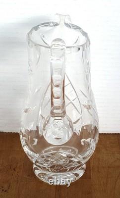 Jarre à eau en cristal taillée ABP antique avec motif floral 8