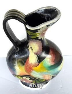 Jarre à eau en terre cuite Talavera peinte à la main des années 1950, Mexique