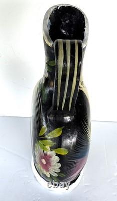 Jarre à eau en terre cuite Talavera peinte à la main des années 1950, Mexique