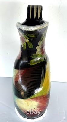 Jarre à eau en terre cuite Talavera peinte à la main des années 1950, Mexique