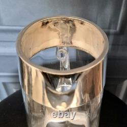 Jarre à limonade en argent victorien antique avec collerette, pichet à eau James Dixon 1897