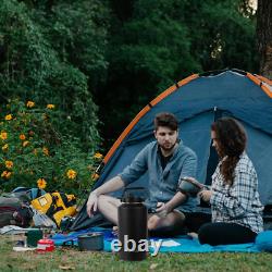 Jarre d'eau de 2 gallons avec large ouverture, bouteille d'eau isolée de 256 oz garde au frais 24 h & Ho