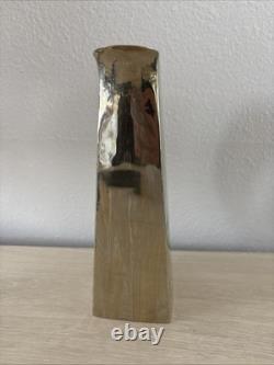 Jarre en argent antique Pichet à eau chaude Poignée en bois Vintage