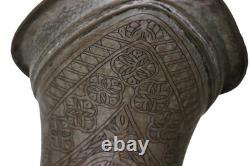 Jarre en cuivre gravée islamique antique 19ème siècle Afghanistan 25M