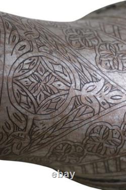Jarre en cuivre gravée islamique antique 19ème siècle Afghanistan 25M