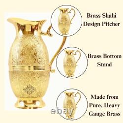 Jarre en laiton Shahi designer pour le stockage et le service d'eau 1300 ML Pack de 1