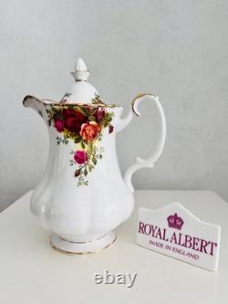 Jarre en porcelaine fine Royal Albert Old Country Roses avec couvercle, pichet pour eau ou lait